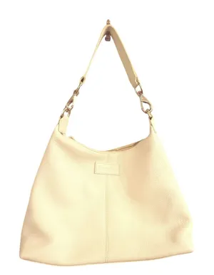 Dooney & Bourke Vintage Cream Pebbled Leather Hobo Shoulder‎ Bag Gold Hardware thumbnail 1