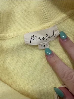 NWT Marled Creamy Yellow Short-Sleeve Polo Sweater‎ thumbnail 5