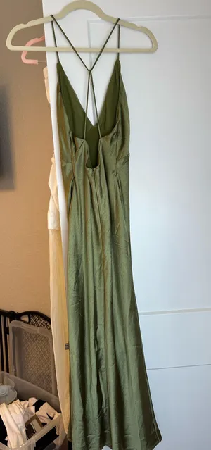 White fox green midi dress thumbnail 2