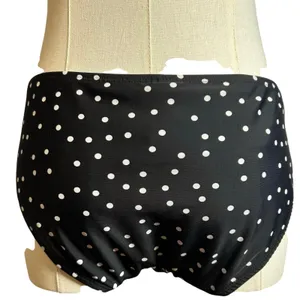 Black White Strappy Side Bikini Bottom Swim Medium Coquette Minimalist Y2K thumbnail 2