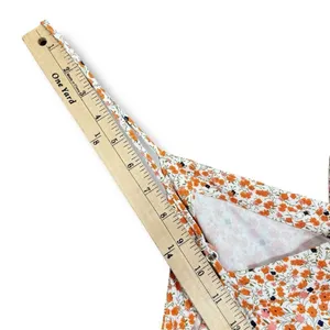 A Loves A Ditsy Floral Button Front‎ Spaghetti Strap Sundress Orange Pink Small thumbnail 13