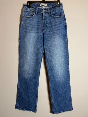 Abercrombie & Fitch Curve Love 90s Baggy Low Rise Denim Jeans Women's 25 0R Blue thumbnail 5