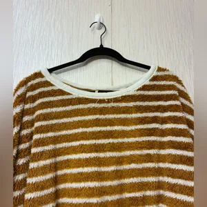 Free People Breton Striped Pullover Sweater‎ Medium XS Autumn Pearl thumbnail 5