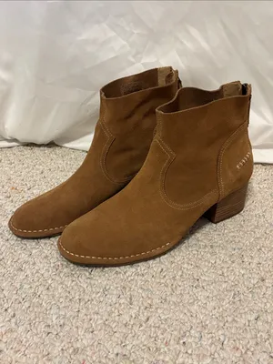 Ugg Bandara Western Style Suede Block-Heel Ankle Boots Camel Brown Suede size 11 thumbnail 3