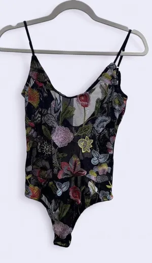 Sheer Floral Bodysuit Multiple thumbnail 1