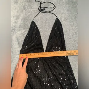 Motel rocks black sequin mini dress large thumbnail 6