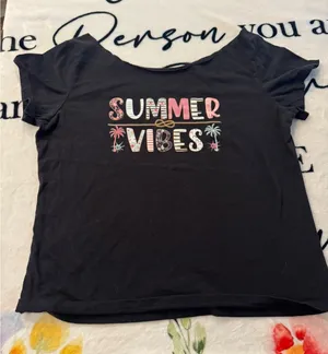 SheIn Summer Vibes Women's T-Shirt, Size M thumbnail 1
