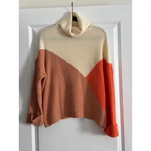 Pink Lily Colorblock Turtleneck Ribbed Knit‎ Sweater Small thumbnail 2