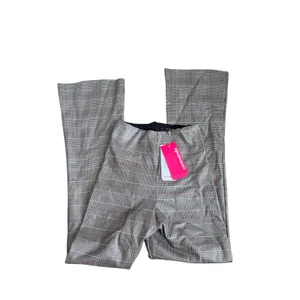 Commando Faux Leather Crop Flare Pants Grey‎ Glen Plaid Size Extra Small NEW thumbnail 5