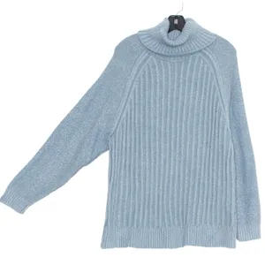 Altar'd State Womens Sweater Turtleneck Ribbed Long Sleeve Blue Size Medium EL thumbnail 7