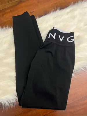 NVGTN Seamless Black Leggings Women’s XS/S High Waisted Gym Activewear thumbnail 1