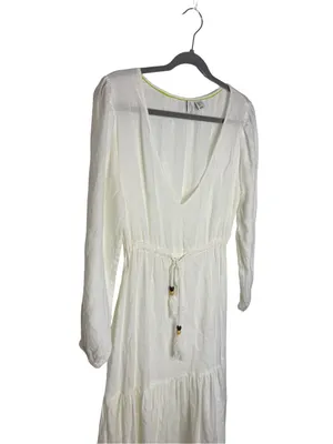 ✨Joie White Sheer Beach Cover Up Tassel Tie Midi Dress‎ Small Boho✨ thumbnail 3