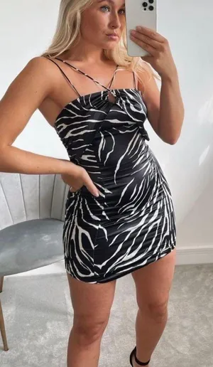 ZARA Animal Print Dress thumbnail 2