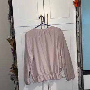 Zara Basic lightweight crew neck peplum drawstring windbreaker jacket lilac pink thumbnail 11