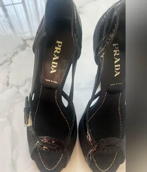 PRADA vero cuoio Sandals Heels sz 36 (6) thumbnail 3