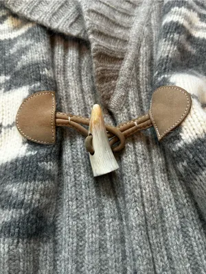 Lauren Ralph Lauren Shawl Collar Cardigan Toggle Wool Angora Southwestern Boho thumbnail 5