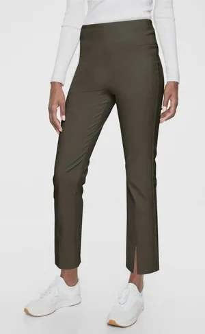 Athleta‎ Wander Slim Straight Crop Pant in Arbor Olive Green Size 4 thumbnail 1