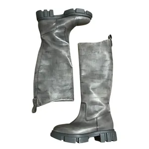 Free People Brooks High Tall Boots Leather Chunky Platform Lug Sole‎ 38.5 / 8 thumbnail 3