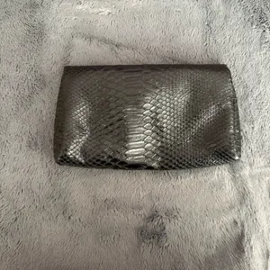 Kate Spade Black faux crocodile skin clutch thumbnail 5