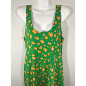Tabitha Brown for Target Green Leopard Print Scoop‎ Neck Midi Dress Pockets Sz M thumbnail 3