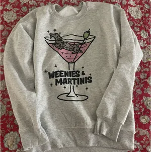 Weenies & Martinis | Crew Sweatshirt | Heather Grey thumbnail 2