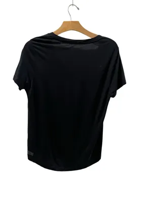 Smartwool Active Ultralight Black V-Neck Short Sleeve Tee Top Women’s Large thumbnail 10