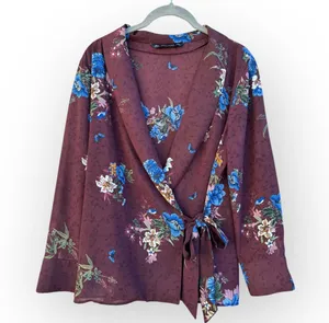 Floral Wrap Blouse thumbnail 1