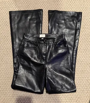 Aritzia Wilfred Leather Melina flare Pants thumbnail 1