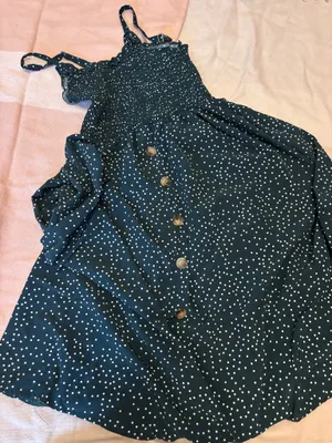 Green/white polka dot summer dress Green Size M thumbnail 1