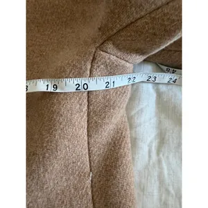 J.Crew Stadium Cloth Coat Women 6 Camel Tan Wool Blend Nello Gori thumbnail 10
