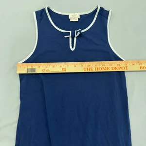 Kate Spade Navy Blue Sleeveless Bow‎ Keyhole Ruffle Hem Shift Dress Small thumbnail 3