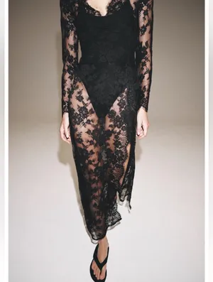 Zara lace long dress. S-M. thumbnail 13