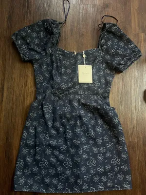 Bright Denim Dress Blue thumbnail 1