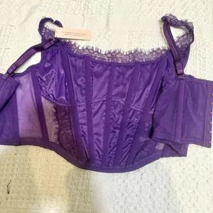 Victoria's Secret large Dream Angels lace corset top BC 3192 thumbnail 8