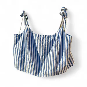 Old Navy Blue White Striped Two Piece Skirt Set XL NWT Cotton Poplin Summer thumbnail 3