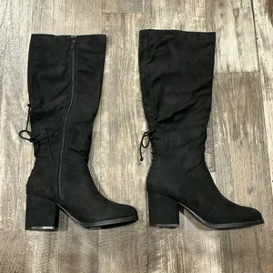 Lee JOURNEE Collection Leeds Black Knee High Boots Size 9 thumbnail 10