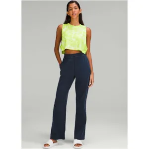 Lululemon All Yours Cropped Tank Top Lime Tie Dye Cotton Womens Size Medium thumbnail 2