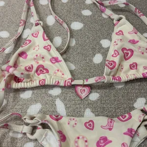 Frasier Sterling x Blackbough Swim bikini set hearts top love lace up triangle thumbnail 4