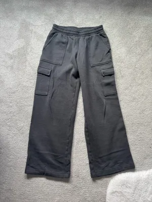 Old Navy Sweatpants Grey Wide-Leg thumbnail 2