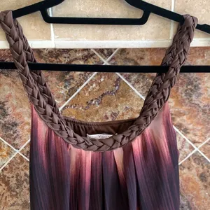 Wishes Wishes Wishes Y2K Ombre Aztec Print Braided Halter Sundress Small thumbnail 2