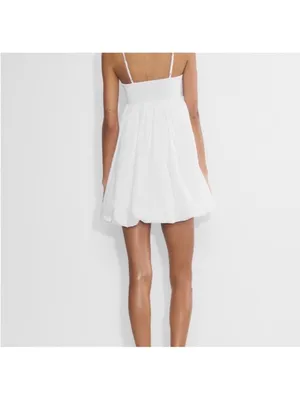 Aritzia White Spaghetti Strap Babydoll Dress thumbnail 2