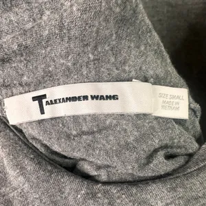 Alexander Wang Ribbed Knit Tank Top Scoop Neck Minimalist Designer Gray S thumbnail 7