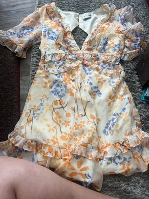 Hello molly frolic season Floral Ruffle V-Neck Mini Dress size 8 thumbnail 11