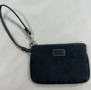 Coach Signature Jacquard Black Wristlet Wallet Purse thumbnail 3