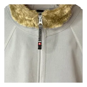 Marmot Softshell Jacket Women Medium Gray Faux Fur Trim Hooded Full‎ Zip Outdoor thumbnail 5