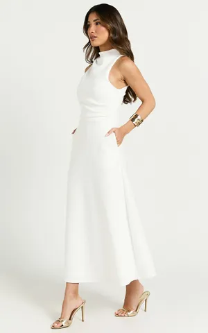 New Showpo Macy Midi Dress High Neck A Line Dress Size XS MSRP $129 thumbnail 3