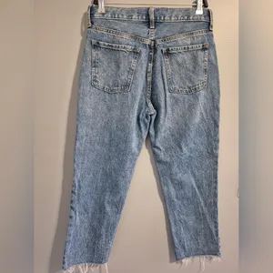 Old Navy High Waisted Button Fly Slouchy Straight with Floral Embroidery Jeans thumbnail 4
