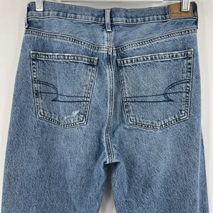 American Eagle 90s Bootcut Denim Blue Jeans Split Hem High Rise Women’s Size 8 R thumbnail 7