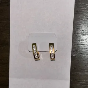 Plated Gold Mini Hoop Earrings thumbnail 2