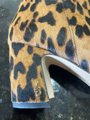Sam Edelman Leopard-Print Ankle Booties in Brown and Black thumbnail 3